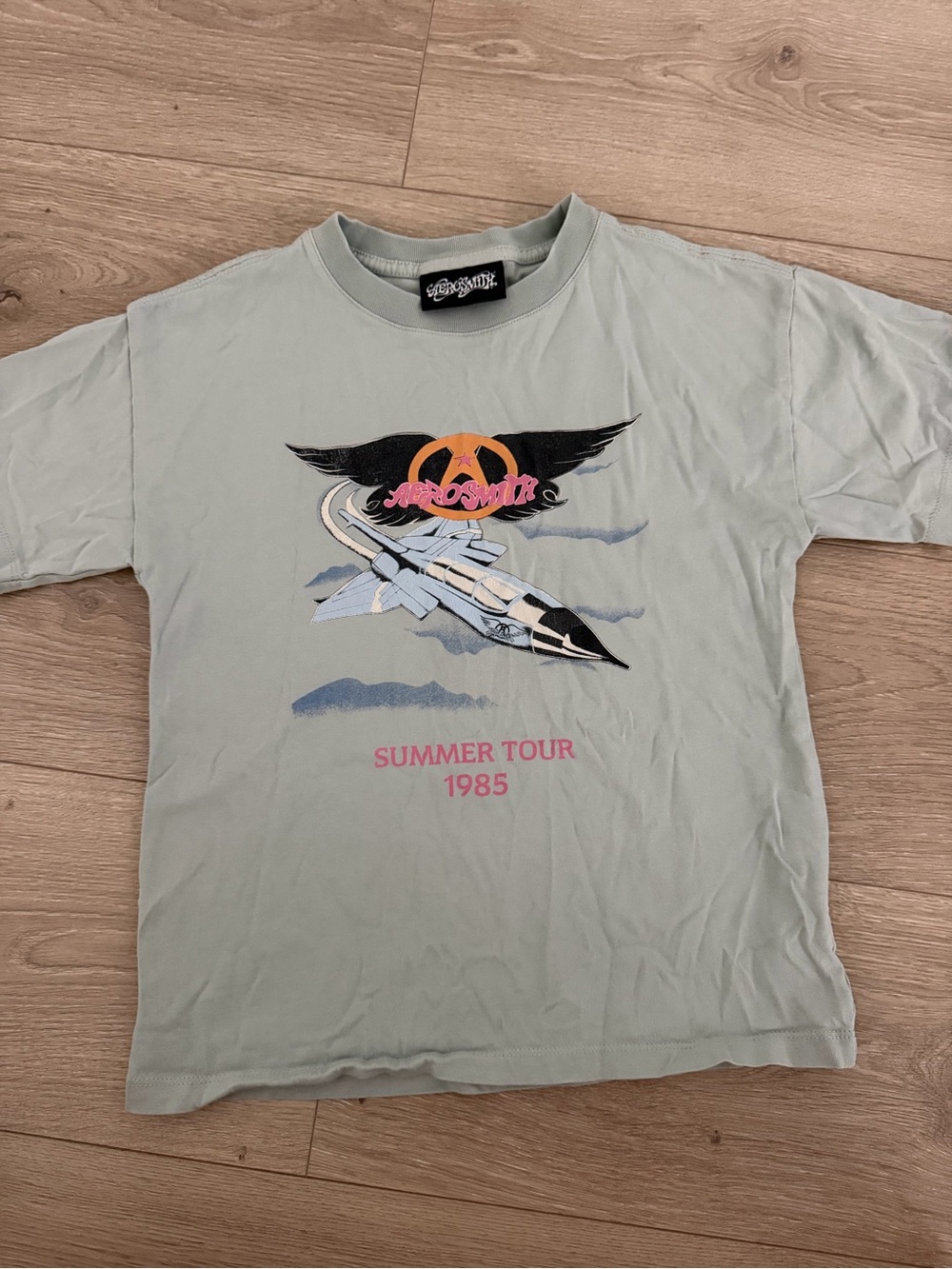 Cotton On Kids Light Sage Green "Summer Tour 1985" Graphic Tee